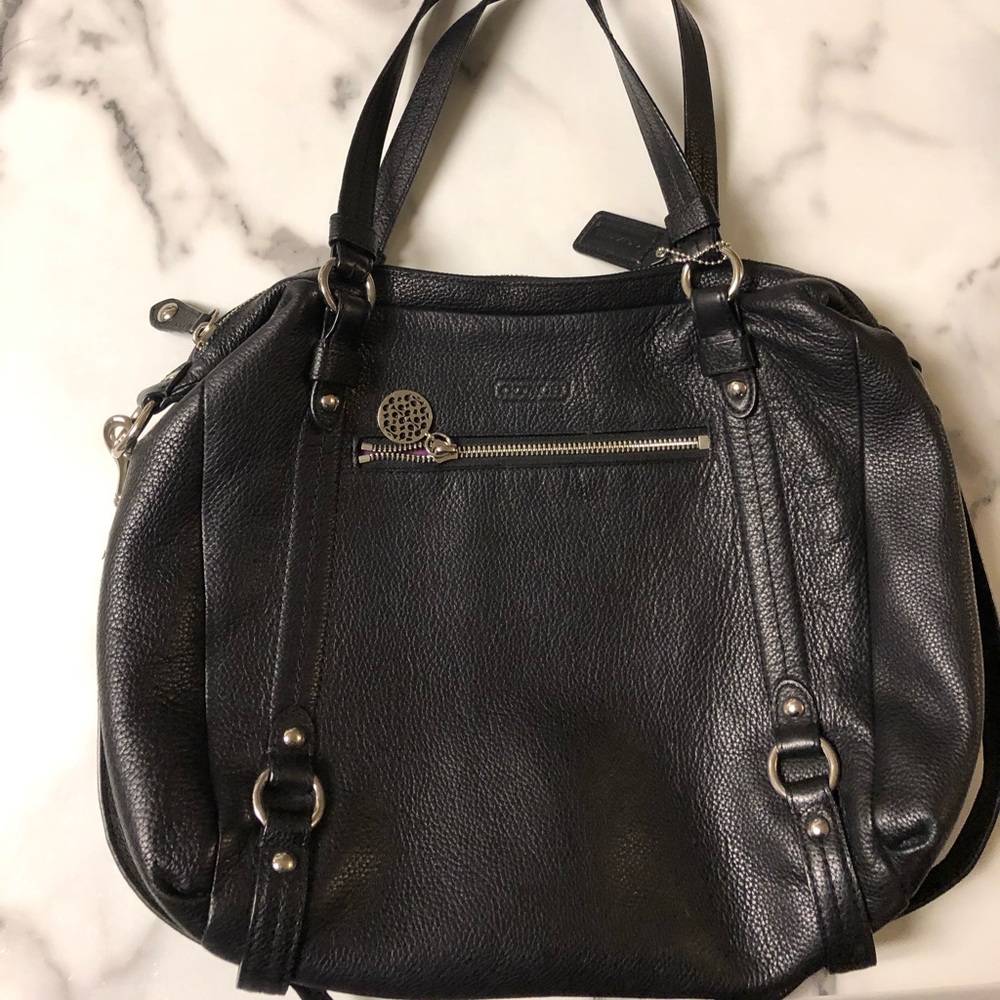 Black Leather Coach Purse